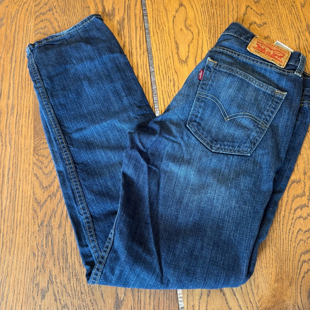 Levi's Men's Dark Blue Straight Jeans 514